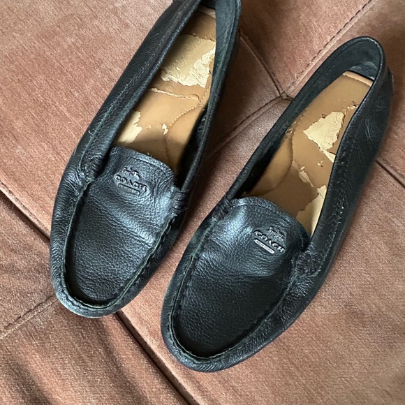 Coach Shoes - Coach Black Leather Loafers NEED WORK